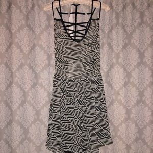 Chiffon Zebra Print Low in Front Long in Back